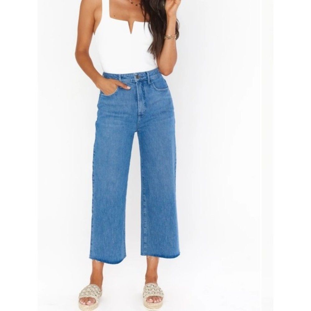 Show Me Your MuMu Classic Blue Wide Leg Jeans